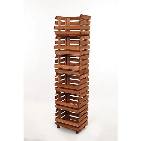 Proregal  Holzregal Gemüseregal VeggieRoll mit Rollen