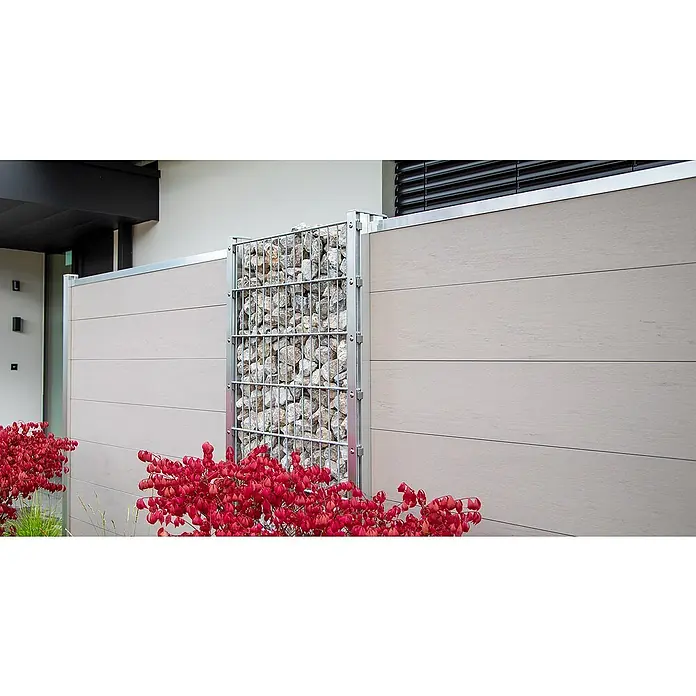 GartenLand Steckzaun-Element WPC Zaun Ameland Musterstück - B x H: 20 x 25 cm, Sand-Multicolor, Verbundwerkstoff