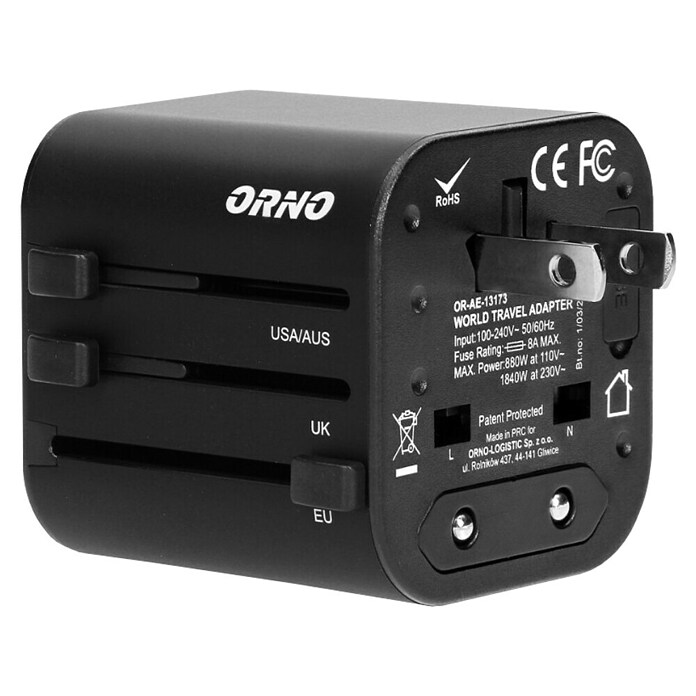 Vtikač za popotovanje po svetu  (110 V - 240 V, 8 A) | 3238 - Reisestecker | CBDD - Zwischenstecker | CBD - Verlängerungen, Tischsteckdosen, Kabelt | CB - Elektroinstallation | C - Elektro | BAUHAUS