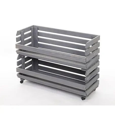 Proregal  Holzregal Gemüseregal VeggieRoll mit Rollen
