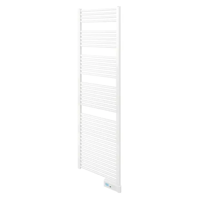 Voltomat HEATING Radiador toallero eléctrico Volt - An x Al: 50 x 190 cm, 1.000 W, Blanco - Toallero blanco con barras horizontales calefactoras y pantalla digital para baño o aseo de invitados.