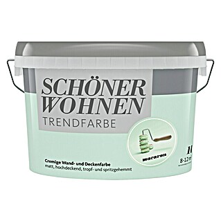 SCHÖNER WOHNEN-Farbe Wandfarbe Trendfarbe (Macaron, Matt, 1 l, Konservierungsmittelfrei)