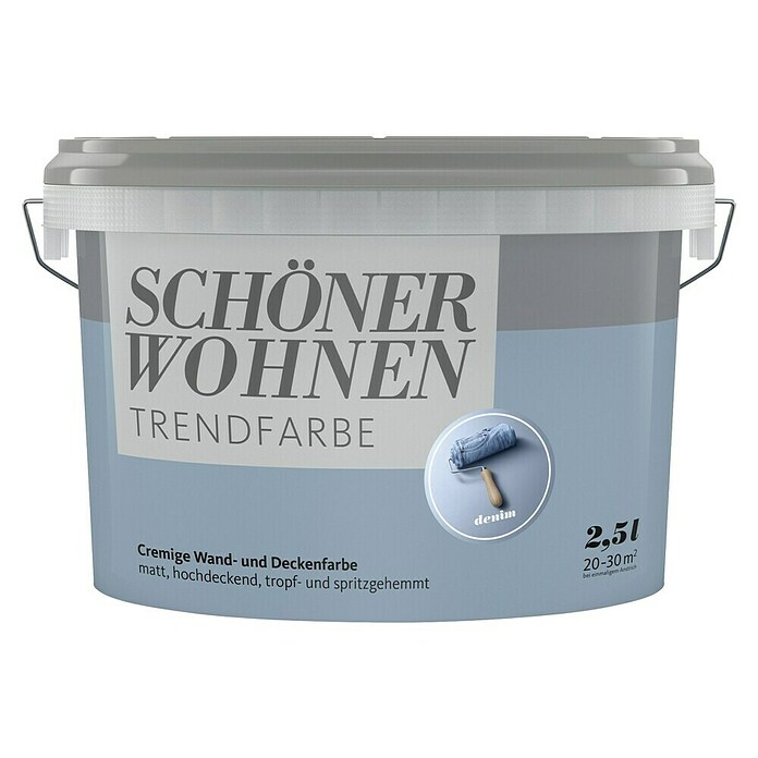 Schöner Wohnen Wandfarbe Trendfarbe (Denim, 2,5 l, Matt)