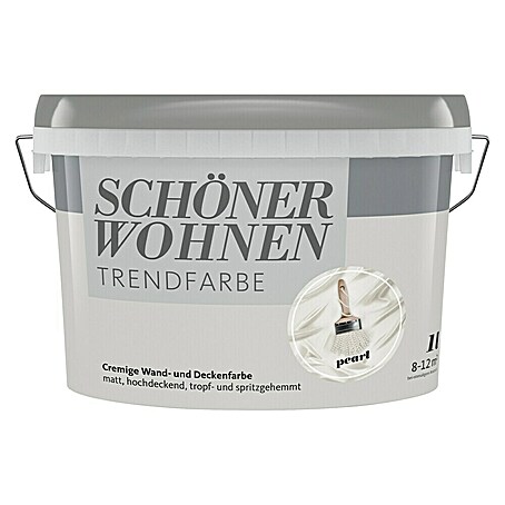 SCHÖNER WOHNEN-Farbe Wandfarbe Trendfarbe (Pearl, Matt, 1 l, Konservierungsmittelfrei)