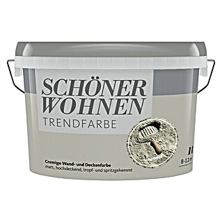 SCHÖNER WOHNEN-Farbe Wandfarbe Trendfarbe (Moon, Matt, 1 l, Konservierungsmittelfrei)