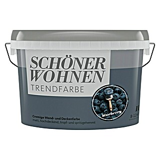 SCHÖNER WOHNEN-Farbe Wandfarbe Trendfarbe (Blueberry, Matt, 1 l, Konservierungsmittelfrei)