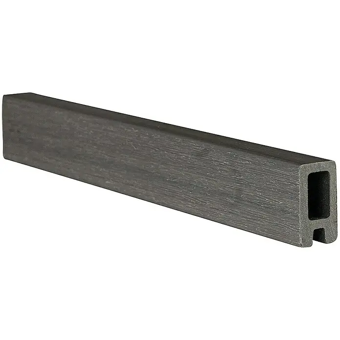 GartenLand Steckzaun-Element WPC Zaun Shadowline Ohne Pfosten - Amethystgrau, Verbundwerkstoff