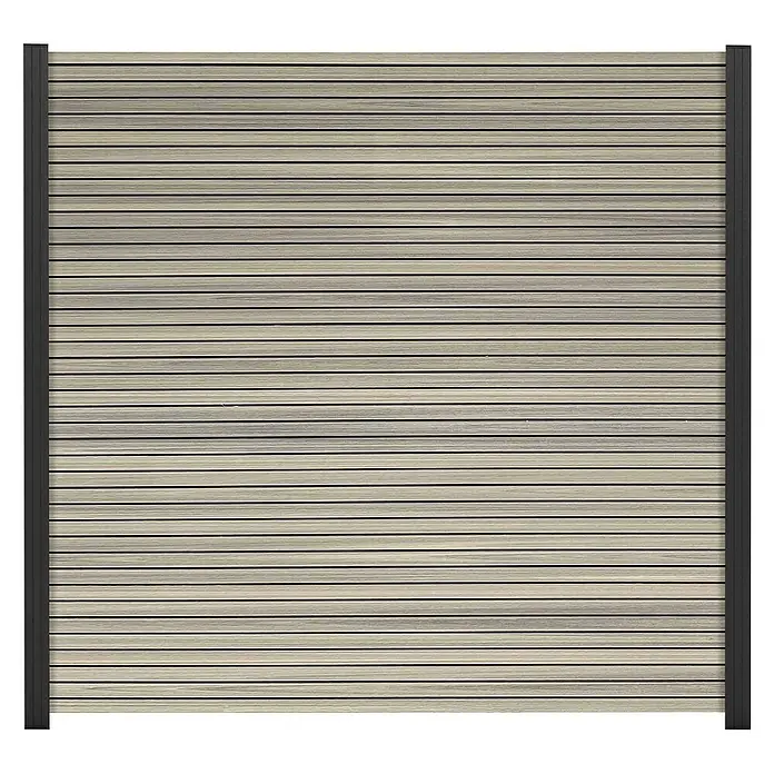 GartenLand Steckzaun-Element WPC Zaun Shadowline Ohne Pfosten - Amethystgrau, Verbundwerkstoff