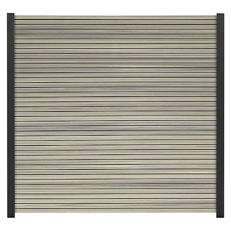 GartenLand  Steckzaun-Element WPC Zaun Shadowline Ohne Pfosten