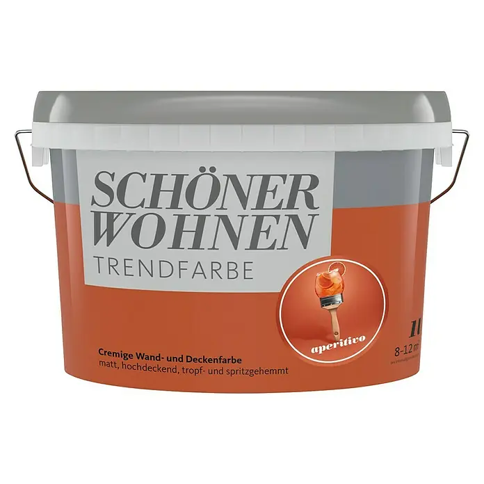 SCHÖNER WOHNEN-Farbe Wandfarbe Trendfarbe - Aperitivo, Matt, 1 l, Konservierungsmittelfrei - Ein Eimer "Schöner Wohnen" Trendfarbe in "Aperitivo", eine cremige Wand- und Deckenfarbe für ein schönes Zuhause.