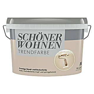 SCHÖNER WOHNEN-Farbe Wandfarbe Trendfarbe (Sand, Matt, 1 l, Konservierungsmittelfrei)