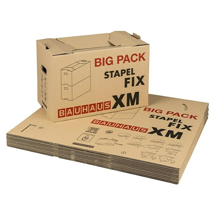 BAUHAUS Set di scatole per trasloco Multibox XM Stapel-Fix