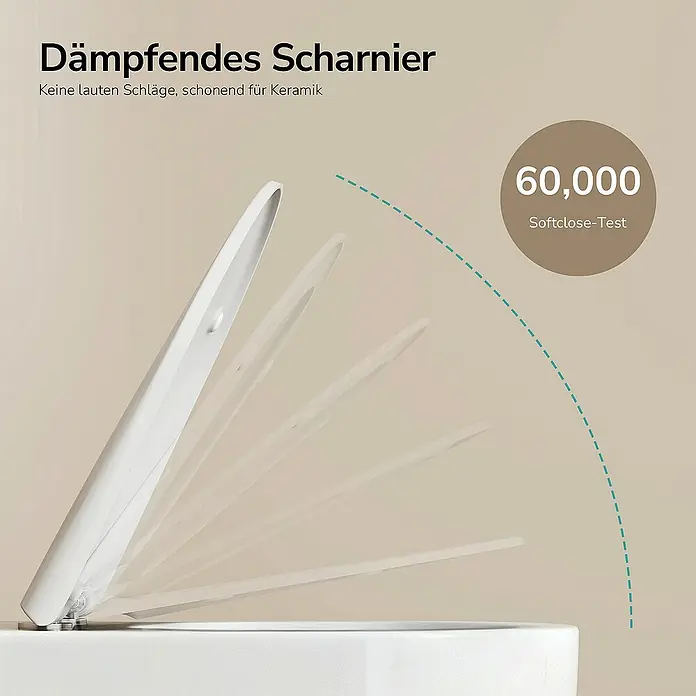 Emke Wand-WC Nero - Spülrandlos, Mit schmutzabweisender Glasur, Weiß