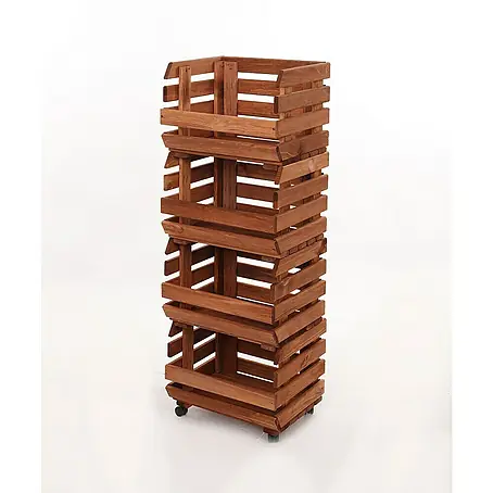 Proregal  Holzregal Gemüseregal VeggieRoll mit Rollen