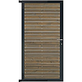 GartenLand Zauntor Holz Zaun Tor Craftwood (90 x 175 cm, Grau, Holz)