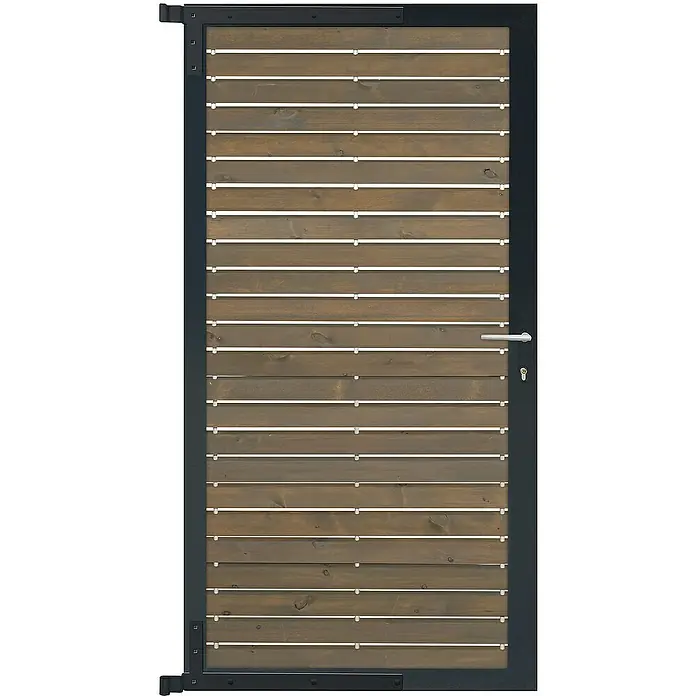 GartenLand Zauntor Holz Zaun Tor Craftwood - 90 x 175 cm, Grau, Holz