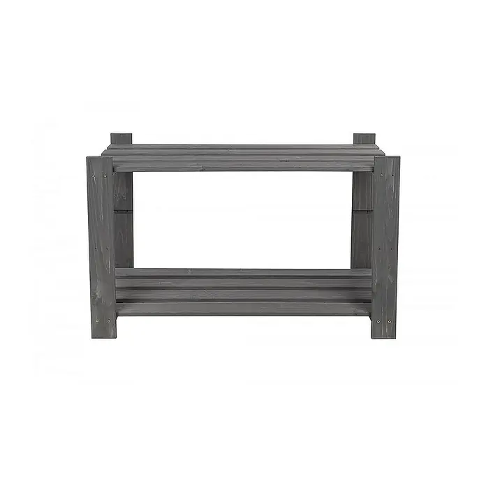 Proregal Holzregal PINEPEAK - H x B x T: 50 x 80 x 38 cm, Anzahl Böden: 2 Stk., Schrauben, Grau