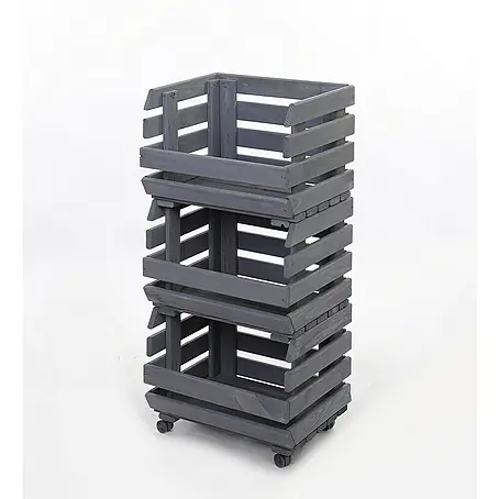 Proregal  Holzregal Gemüseregal VeggieRoll mit Rollen