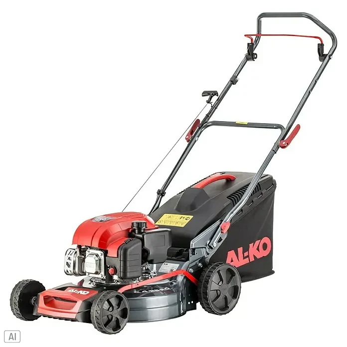 AL-KO Benzin-Rasenmäher Easy 4.26 P-D - 1,9 kW, 131 cm³, Schnittbreite: 41 cm - AL-KO Benzin-Rasenmäher mit roter Motorabdeckung und großem Fangkorb für effizientes Rasenmähen. Ideal für mittelgroße bis große Gärten.