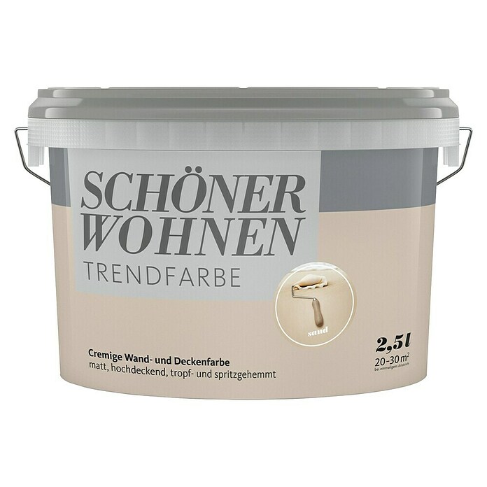 Schöner Wohnen Wandfarbe Trendfarbe (Sand, 2,5 l, Matt)