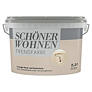 SCHÖNER WOHNEN-Farbe Wandfarbe Trendfarbe (Sand, Matt, 2,5 l, Konservierungsmittelfrei)
