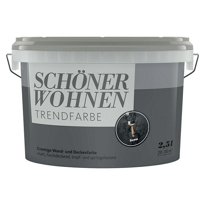 Schöner Wohnen Wandfarbe Trendfarbe (Luna, 2,5 l, Matt)
