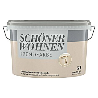 SCHÖNER WOHNEN-Farbe Wandfarbe Trendfarbe (Sand, Matt, 5 l, Konservierungsmittelfrei)