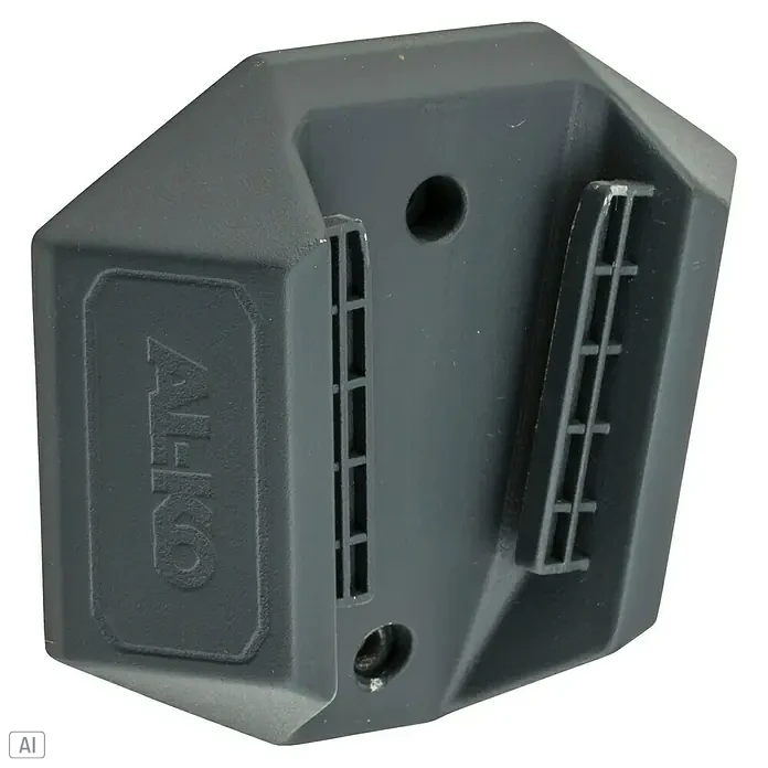 AL-KO Wandhalterung - Passend für: Geräte aus dem AL-KO 18 V / 36 V „1 Battery – 2 Voltages“-System - Nahaufnahme einer AL-KO Sicherheitskupplung. Das graue Bauteil zeichnet sich durch seine robuste Bauweise und präzise Verarbeitung aus.