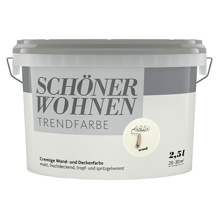 Schöner Wohnen Wandfarbe Trendfarbe (Wool, 2,5 l, Matt)