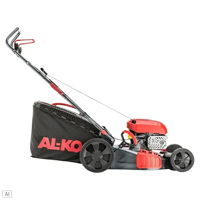 AL-KO Benzin-Rasenmäher Easy 4.66 P-D - 1,9 kW, 131 cm³, Schnittbreite: 46 cm - Rasenmäher von AL-KO in Rot und Grau. Perfekt für jeden Garten, mit einem grossen Fangkorb für effizientes Mähen.