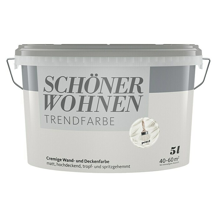 SCHÖNER WOHNEN-Farbe Wandfarbe Trendfarbe (Pearl, Matt, 5 l, Konservierungsmittelfrei) | BAUHAUS