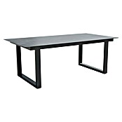 Acamp Gartenmöbel-Set Hollywood/Woody (7 -tlg., Aluminium, Sicherheitsglas, Schwarz/Anthrazit) | BAUHAUS