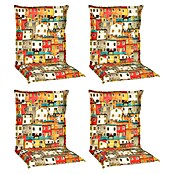 beo Gartenmöbel-Auflage Sardinien (Niederlehner, 4 Stk., L x B x H: 98 x 46 x 8 cm, 50% Baumwolle/50% Polyester, Mehrfarbig) | BAUHAUS