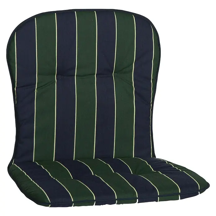 beo Gartenmöbel-Auflage Mono - Niederlehner, 6 Stk., L x B x H: 80 x 44 x 4 cm, Baumwolle, Polyester, Grün/Blau - Komfortables Gartenstuhlpolster mit blau-grün gestreiftem Design für entspannte Stunden im Freien. Stilvolle und bequeme Sitzauflage.