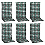 beo Gartenmöbel-Auflage Büsum (Hochlehner, 6 Stk., L x B x H: 118 x 50 x 6 cm, 50% Baumwolle/50% Polyester, Grün/Grau) | BAUHAUS