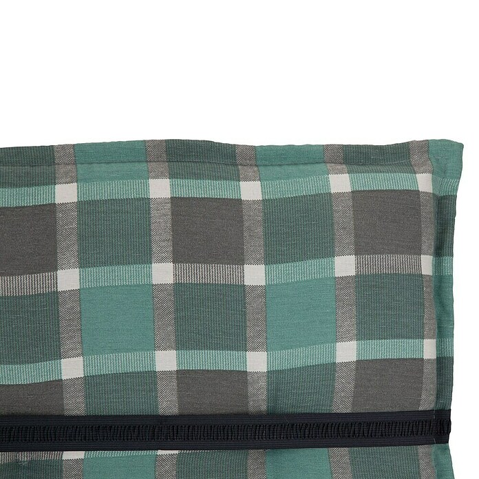 beo Gartenmöbel-Auflage Büsum (Hochlehner, 6 Stk., L x B x H: 118 x 50 x 6 cm, 50% Baumwolle/50% Polyester, Grün/Grau) | BAUHAUS