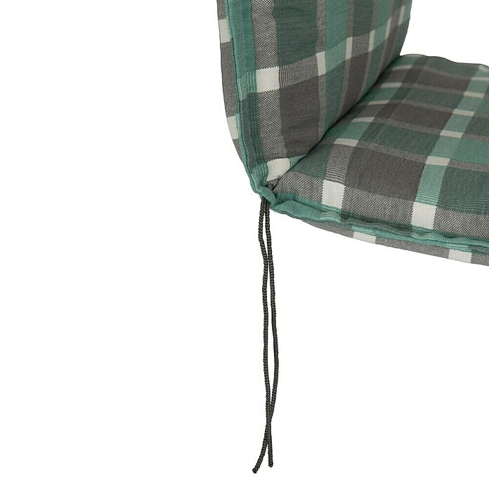 beo Gartenmöbel-Auflage Büsum (Hochlehner, 6 Stk., L x B x H: 118 x 50 x 6 cm, 50% Baumwolle/50% Polyester, Grün/Grau) | BAUHAUS