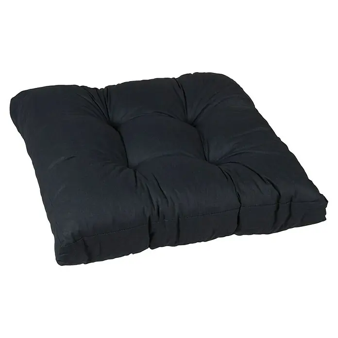 Acamp Outdoor-Sitzkissen - L x B x H: 60 x 60 x 13 cm, Baumwolle, Polyester, Anthrazit - Sitzkissen in dunkler Farbe, quadratisch und gesteppt für Komfort und Stil. Ideal für Stühle oder Bänke, bietet es bequemen Halt.