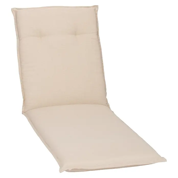 beo Gartenmöbel-Auflage Takume - Liegenauflage, 1 Stk., L x B x H: 171 x 46 x 8 cm, Baumwolle, Polyester, Beige - Beige Stuhlauflage mit Rückenlehne für bequemes Sitzen im Garten oder auf der Terrasse, ideal zum Entspannen im Freien.