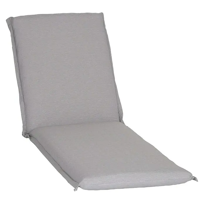 beo Gartenmöbel-Auflage Atlanta - Liegenauflage, 1 Stk., L x B x H: 195 x 62 x 8 cm, Baumwolle, Polyester, Grau - Graue Gartenstuhlauflage, ideal für entspannte Stunden im Freien. Bequeme Polsterung für optimalen Komfort beim Sonnenbaden oder Lesen.
