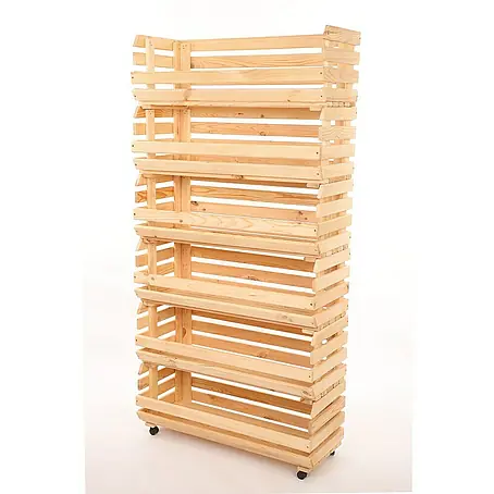 Proregal  Holzregal Gemüseregal VeggieRoll mit Rollen
