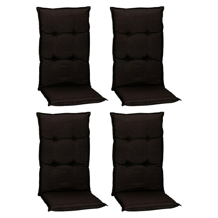 beo Gartenmöbel-Auflage Trier (Hochlehner, 4 Stk., L x B x H: 171 x 46 x 8 cm, 50% Baumwolle, 50% Polyester, Anthrazit) | BAUHAUS
