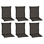 beo Gartenmöbel-Auflage Trier (Niederlehner, 6 Stk., L x B x H: 98 x 46 x 8 cm, 60% Baumwolle, 40% Polyester, Anthrazit) | BAUHAUS