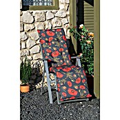 beo Gartenmöbel-Auflage Trondheim (Relaxsessel, L x B x H: 171 x 46 x 8 cm, Baumwolle, Polyester, Rot/Schwarz) | BAUHAUS
