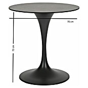 Acamp Gartentisch rund Tulip (Ø x H: 70 x 72 cm, HPL, Anthrazit) | BAUHAUS