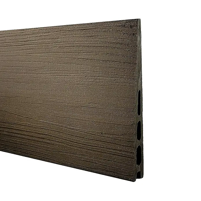 GartenLand Steckzaun-Element WPC Zaun Schwedenprofil Musterstück - B x H: 20 x 15 cm, Braun, Verbundwerkstoff