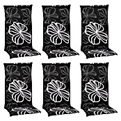 beo Gartenmöbel-Auflage Barcelona (Hochlehner, 6 Stk., L x B x H: 118 x 50 x 6 cm, 50% Baumwolle, 50% Polyester, Schwarz/Weiß) | BAUHAUS