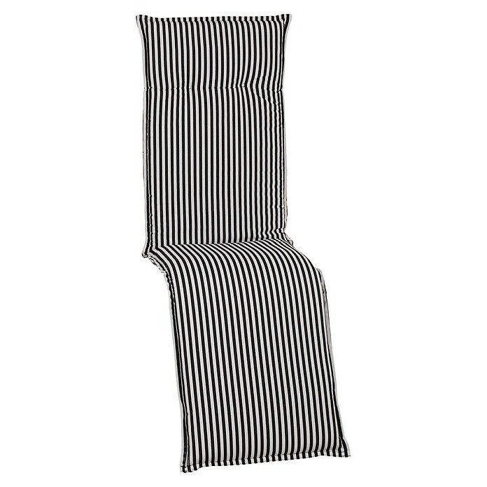 beo Gartenmöbel-Auflage Belm (Relexsessel, 1 Stk., L x B x H: 171 x 46 x 8 cm, Baumwolle, Polyester, Schwarz/Weiß) | BAUHAUS