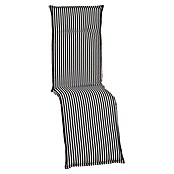 beo Gartenmöbel-Auflage Belm (Relexsessel, 1 Stk., L x B x H: 171 x 46 x 8 cm, Baumwolle, Polyester, Schwarz/Weiß) | BAUHAUS