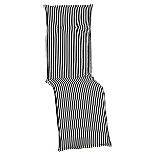 beo Gartenmöbel-Auflage Belm (Relexsessel, 1 Stk., L x B x H: 171 x 46 x 8 cm, Baumwolle, Polyester, Schwarz/Weiß)